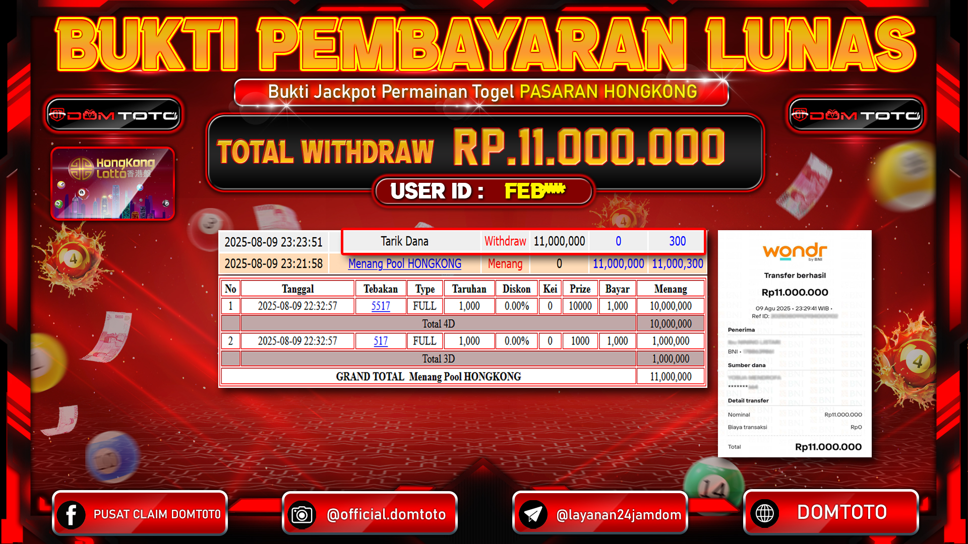 JACKPOT TOGEL HONGKONG  09 AGUSTUS  2025